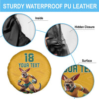 Custom Australia Rugby Spare Tire Cover Wallabies Mascot Sporty Style - Wonder Print Shop