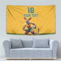 Custom Australia Rugby Tapestry Wallabies Mascot Sporty Style - Wonder Print Shop
