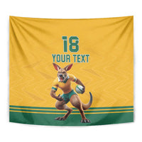 Custom Australia Rugby Tapestry Wallabies Mascot Sporty Style - Wonder Print Shop