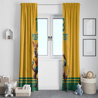 Custom Australia Rugby Window Curtain Wallabies Mascot Sporty Style - Wonder Print Shop