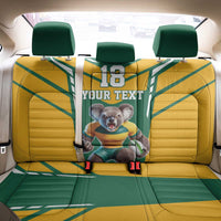 Custom Australia Rugby Back Car Seat Cover Koala Mascot Sporty Style - Wonder Print Shop