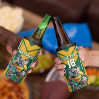 Custom Australia Rugby 4 in 1 Can Cooler Tumbler Koala Mascot Sporty Style - Wonder Print Shop