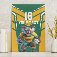 Custom Australia Rugby Canvas Wall Art Koala Mascot Sporty Style - Wonder Print Shop