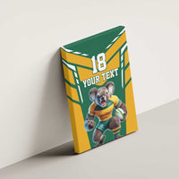 Custom Australia Rugby Canvas Wall Art Koala Mascot Sporty Style - Wonder Print Shop