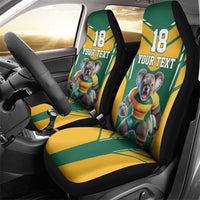 Custom Australia Rugby Car Seat Cover Koala Mascot Sporty Style - Wonder Print Shop