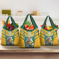 Custom Australia Rugby Grocery Bag Koala Mascot Sporty Style - Wonder Print Shop