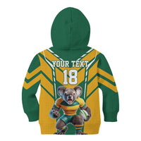 Custom Australia Rugby Kid Hoodie Koala Mascot Sporty Style - Wonder Print Shop