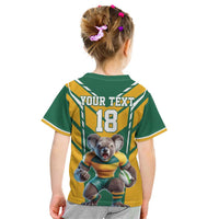 Custom Australia Rugby Kid T Shirt Koala Mascot Sporty Style - Wonder Print Shop