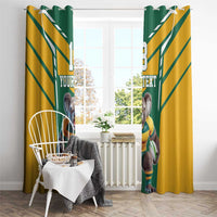 Custom Australia Rugby Window Curtain Koala Mascot Sporty Style - Wonder Print Shop
