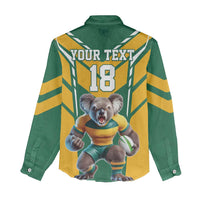 Custom Australia Rugby Women Casual Shirt Koala Mascot Sporty Style - Wonder Print Shop