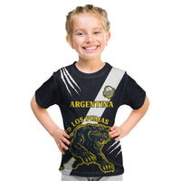 Custom Argentina Rugby Kid T Shirt Pumas Mascot - Wonder Print Shop
