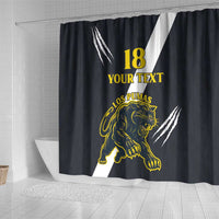Custom Argentina Rugby Shower Curtain Pumas Mascot - Wonder Print Shop