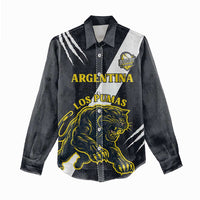 Custom Argentina Rugby Women Casual Shirt Pumas Mascot - Wonder Print Shop