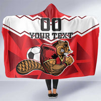 Custom Canada Football Hooded Blanket Beavers Mascot
