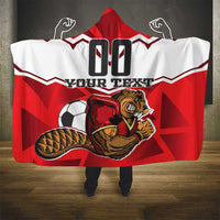 Custom Canada Football Hooded Blanket Beavers Mascot