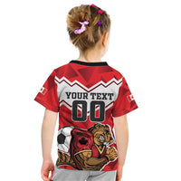 Custom Canada Football Kid T Shirt Beavers Mascot - Wonder Print Shop