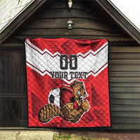 Custom Canada Football Quilt Beavers Mascot - Wonder Print Shop