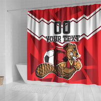 Custom Canada Football Shower Curtain Beavers Mascot