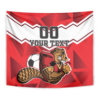 Custom Canada Football Tapestry Beavers Mascot - Wonder Print Shop
