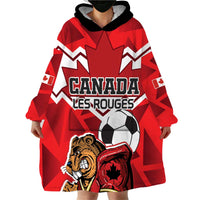 Custom Canada Football Wearable Blanket Hoodie Beavers Mascot - Wonder Print Shop