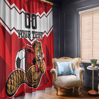Custom Canada Football Window Curtain Beavers Mascot - Wonder Print Shop
