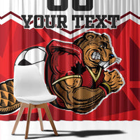 Custom Canada Football Window Curtain Beavers Mascot - Wonder Print Shop