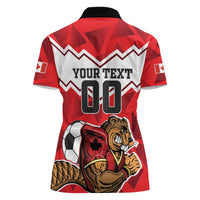 Custom Canada Football Women Polo Shirt Beavers Mascot - Wonder Print Shop