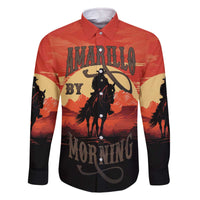 Rodeo Cowboy Family Matching Off The Shoulder Long Sleeve Dress and Hawaiian Shirt Amarillo By Morning - Wonder Print Shop