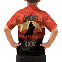 Rodeo Cowboy Family Matching Off Shoulder Short Dress and Hawaiian Shirt Amarillo By Morning - Wonder Print Shop