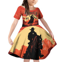 Rodeo Cowboy Family Matching Off Shoulder Short Dress and Hawaiian Shirt Amarillo By Morning - Wonder Print Shop