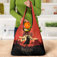 Rodeo Cowboy Grocery Bag Amarillo By Morning - Wonder Print Shop