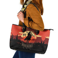 Rodeo Cowboy Leather Tote Bag Amarillo By Morning - Wonder Print Shop