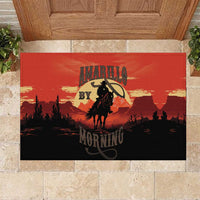 Rodeo Cowboy Rubber Doormat Amarillo By Morning - Wonder Print Shop