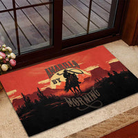 Rodeo Cowboy Rubber Doormat Amarillo By Morning - Wonder Print Shop