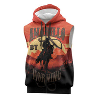 Rodeo Cowboy Sleeveless Zip Hoodie Amarillo By Morning - Wonder Print Shop