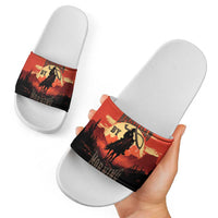 Rodeo Cowboy Slide Sandals Amarillo By Morning - Wonder Print Shop