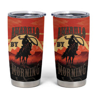 Rodeo Cowboy Tumbler Cup Amarillo By Morning - Wonder Print Shop