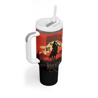 Rodeo Cowboy Tumbler With Handle Amarillo By Morning - Wonder Print Shop
