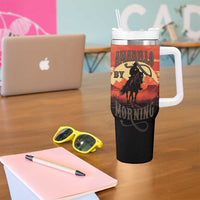 Rodeo Cowboy Tumbler With Handle Amarillo By Morning - Wonder Print Shop