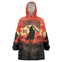 Rodeo Cowboy Wearable Blanket Hoodie Amarillo By Morning - Wonder Print Shop