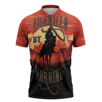 Rodeo Cowboy Zipper Polo Shirt Amarillo By Morning - Wonder Print Shop