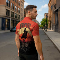 Rodeo Cowboy Zipper Polo Shirt Amarillo By Morning - Wonder Print Shop