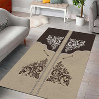 Vintage Western Cowboy Area Rug Brown Version - Wonder Print Shop