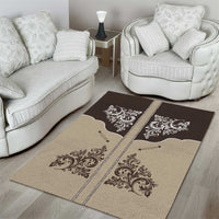 Vintage Western Cowboy Area Rug Brown Version - Wonder Print Shop