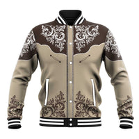 Vintage Western Cowboy Baseball Jacket Brown Version - Wonder Print Shop