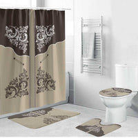 Vintage Western Cowboy Bathroom Set Brown Version - Wonder Print Shop