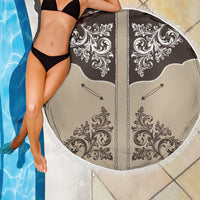 Vintage Western Cowboy Beach Blanket Brown Version - Wonder Print Shop