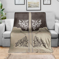 Vintage Western Cowboy Blanket Brown Version - Wonder Print Shop