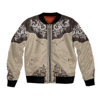 Vintage Western Cowboy Bomber Jacket Brown Version - Wonder Print Shop