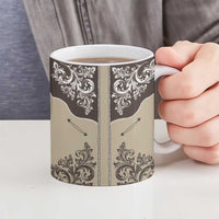 Vintage Western Cowboy Ceramic Mug Brown Version - Wonder Print Shop